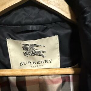 Burberry Black and Cream Plaid Jacket
